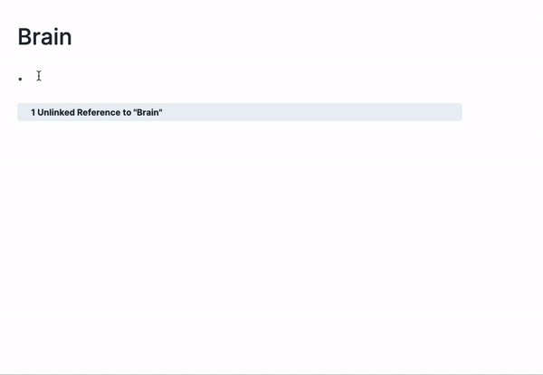 Roam Research gif showing how to reference a block