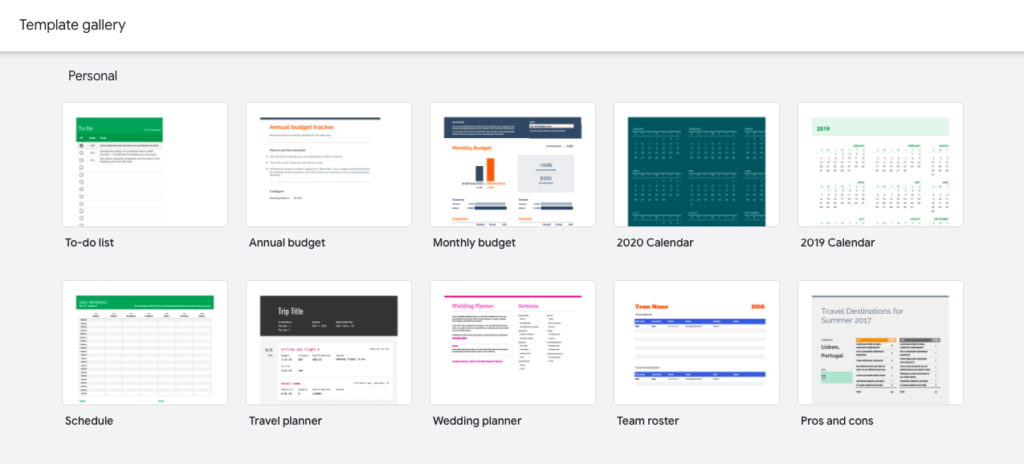 Google Sheets Life Dashboard - Templates