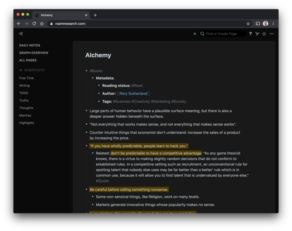 Better Roam Research by Fabrizio Rinaldi - CSS theme for Roam Research