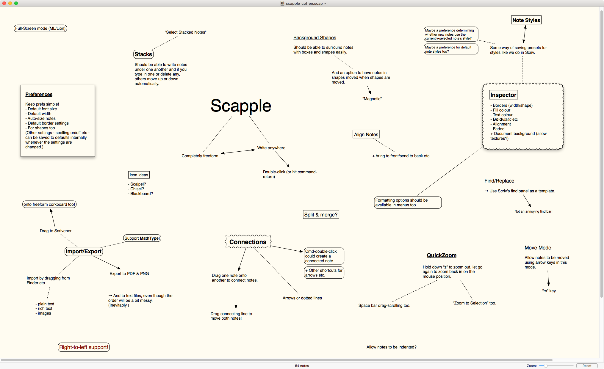 mind mapping software scapple