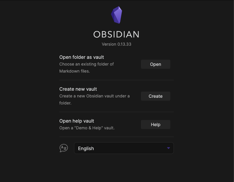 Open the folder as a vault in Obsidian