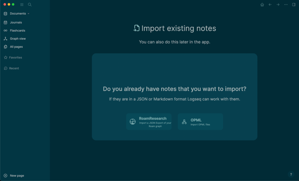 Import your JSON into Logseq