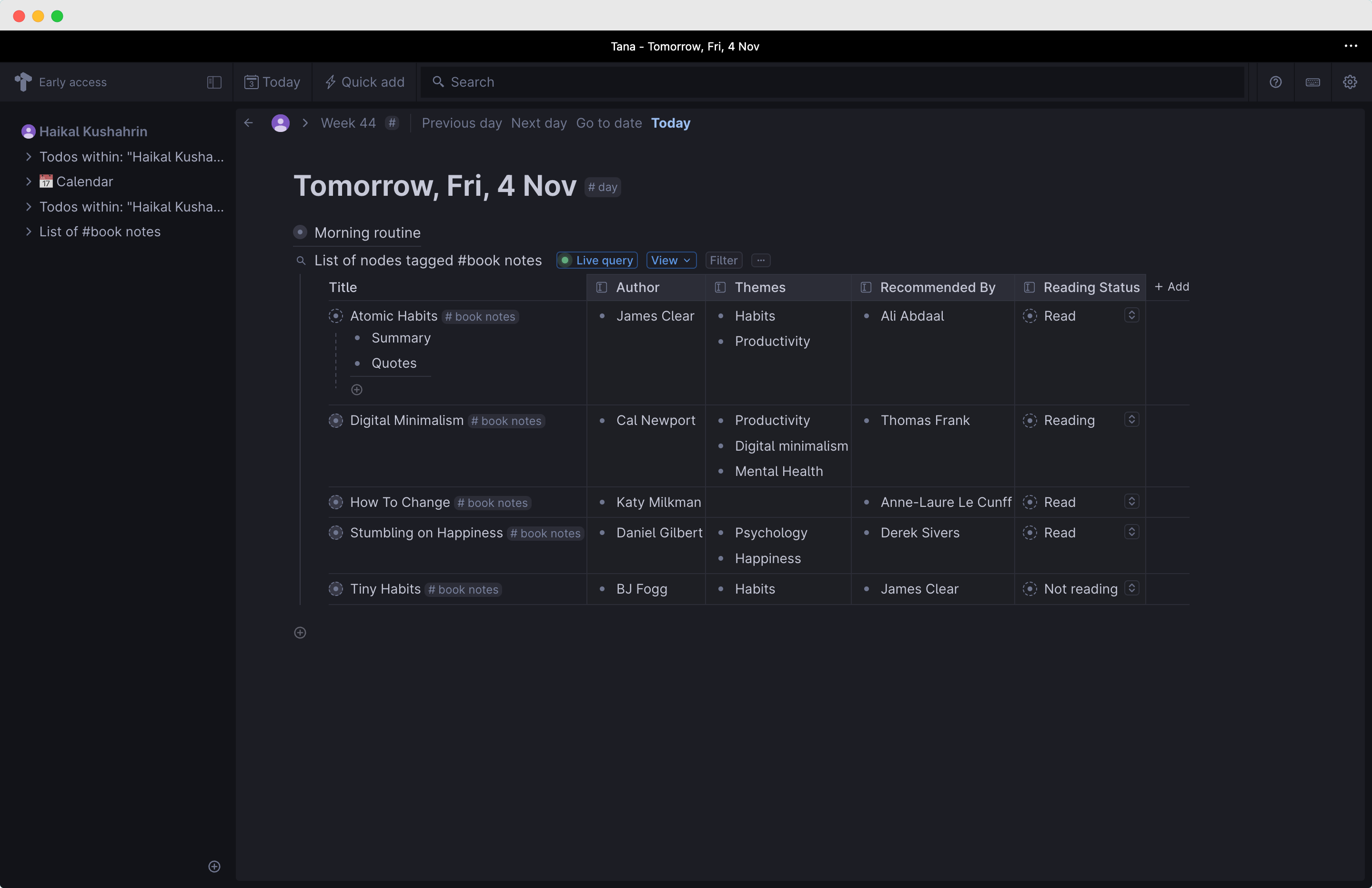 Tana The All in one Tool For Thought Ness Labs