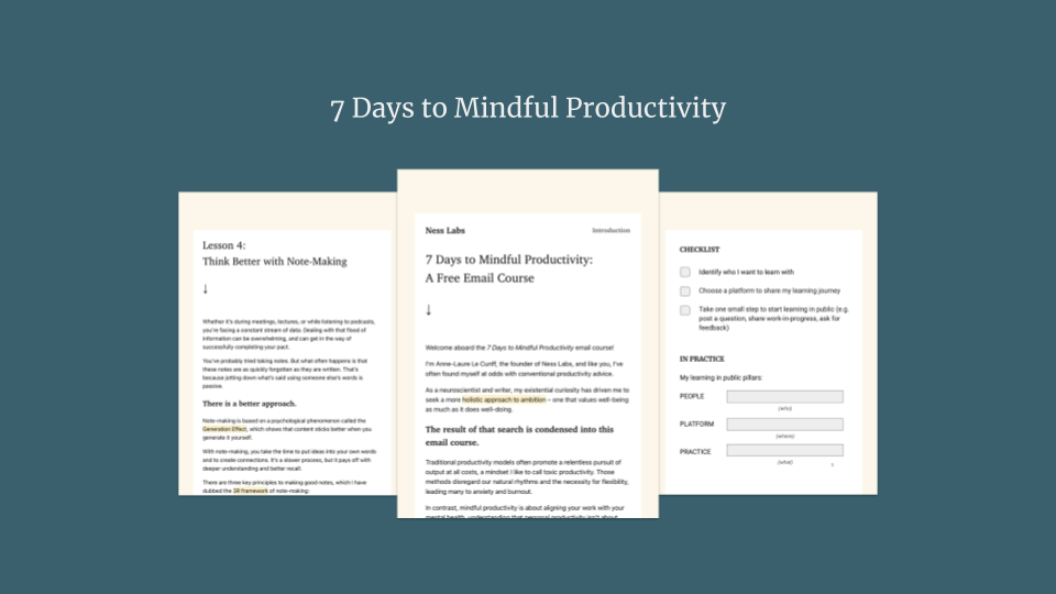 7 Days to Mindful Productivity Banner