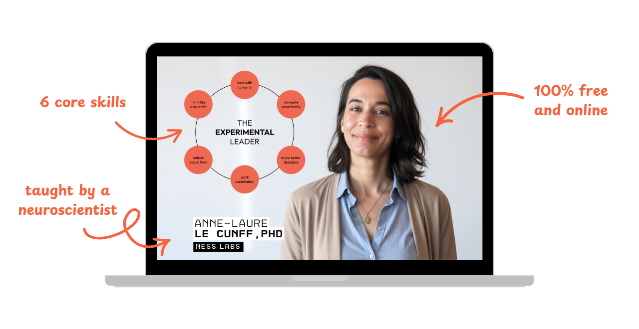 Lead with Clarity — webinar banner featuring Anne-Laure Le Cunff