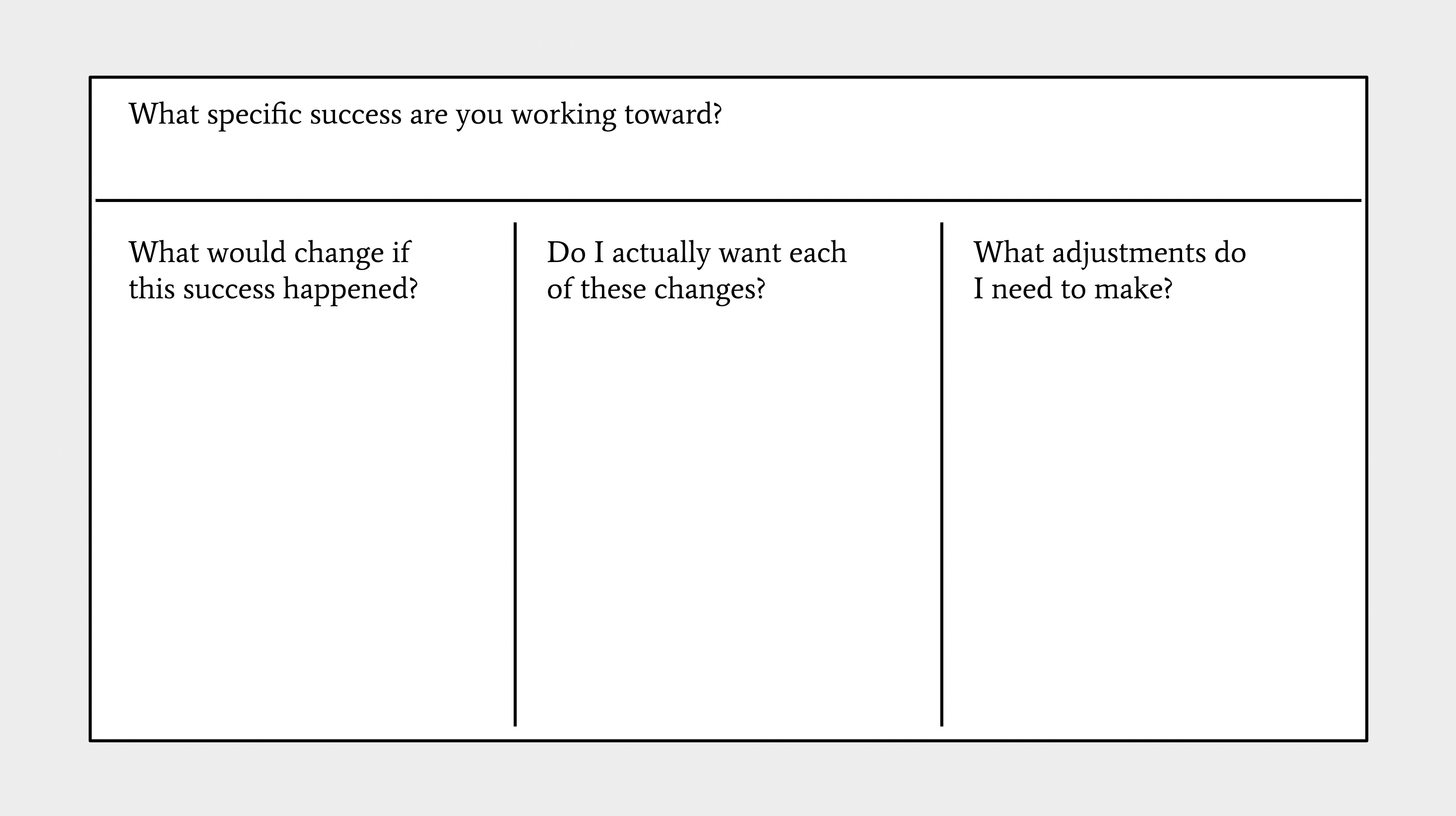 Strategic Success Worksheet